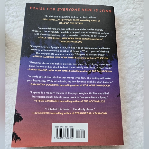 Everyone Here is Lying by Shari Lapena, Fiction, Mystery - Picture 2 of 4